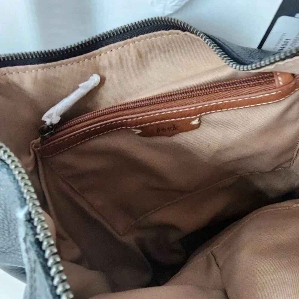 The Sak Sequoia Cow Hide Leather Hobo Bag Women's OS Black Detachable Keychain - Picture 14 of 15